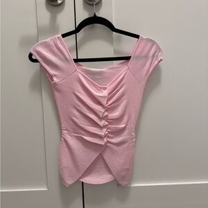 Zara Light Pink Ruched Blouse